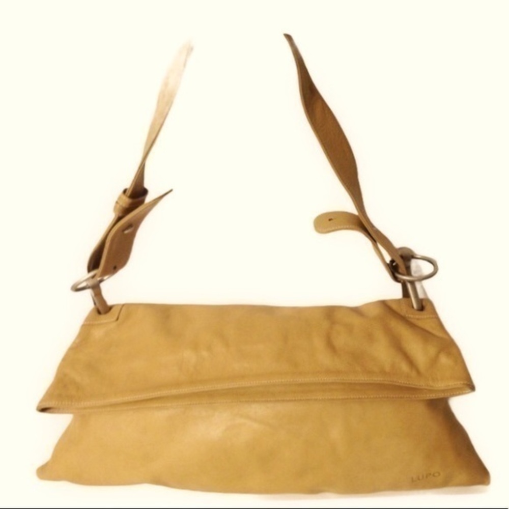 Lupo leather foldover bag